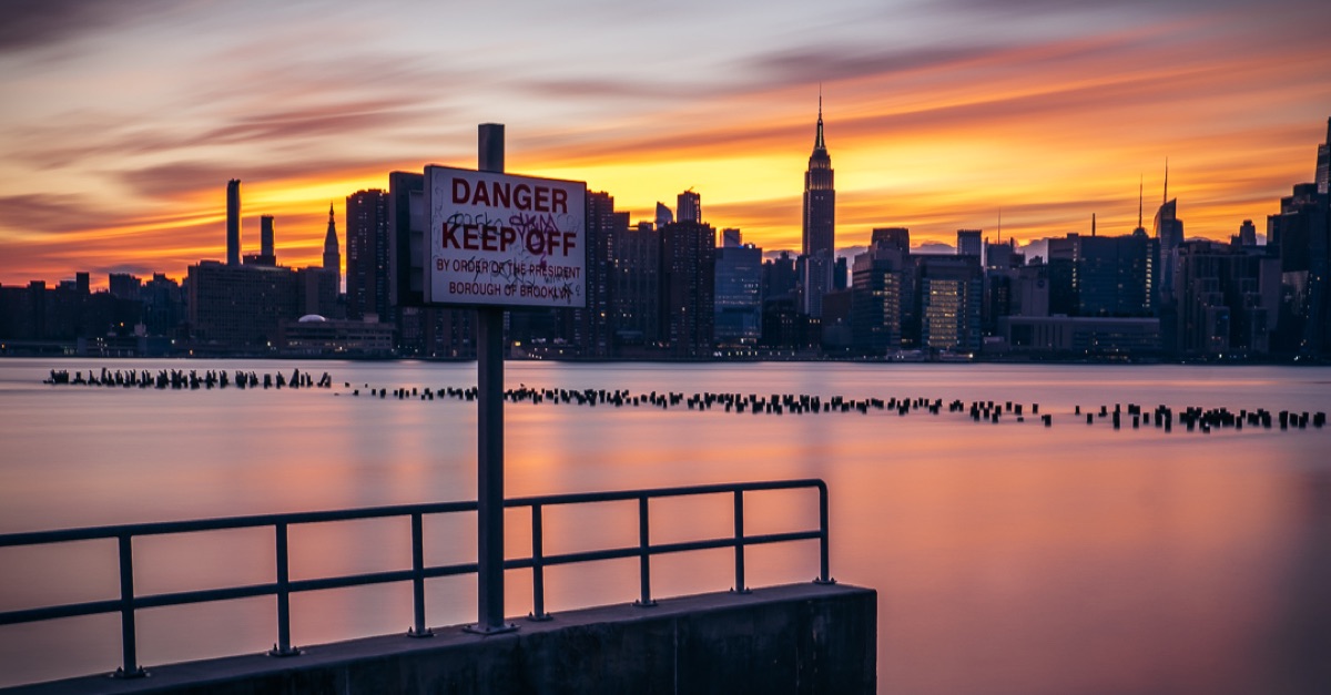 NYC skyline sunset
